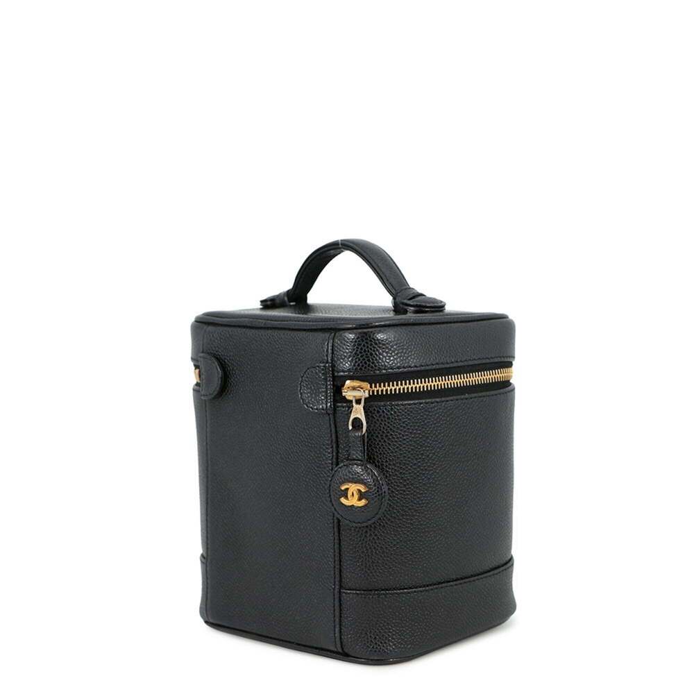 CHANEL Black Caviar Leather Logo Pouch - Picture 2 of 16